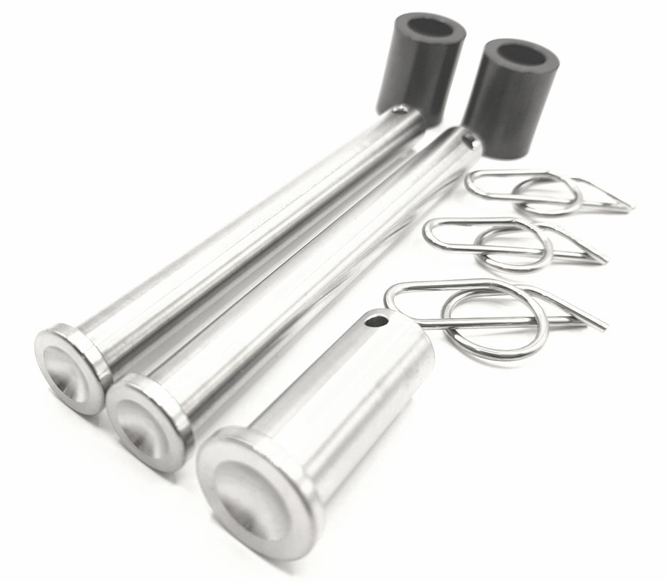 BK Ti Components Titanium Jacobs Ladder Pin Kit 2 of 3/8in Pins x 3 3/4in 1 of 1/2 Pin For B/Cage Heim 3 of Rue Clips 2 of 7/8in Ladder Spacers