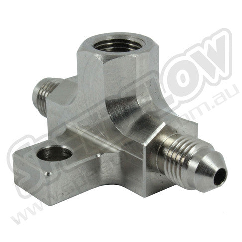 Speedflow -3 Brake Switch Tee with 1/8"NPT Female & Bracket - Steel