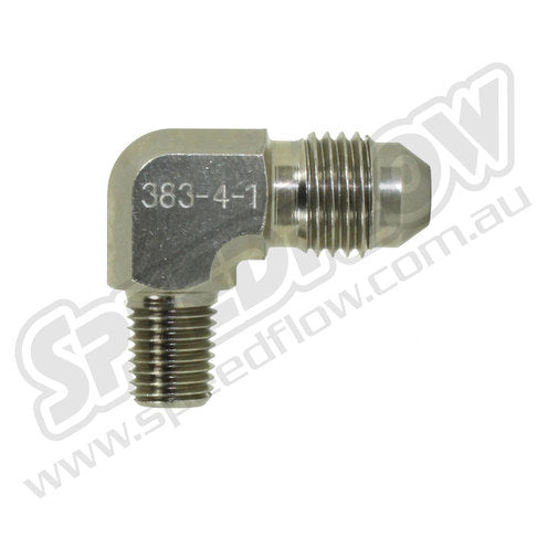 Speedflow AN Flare to NPT Steel 90 Degree Adapters