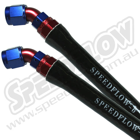 Speedflow 599 Series Firesleeve / Heat Sleeve, Braided Fibreglass sleeving With Black Silicone Rubber Cover