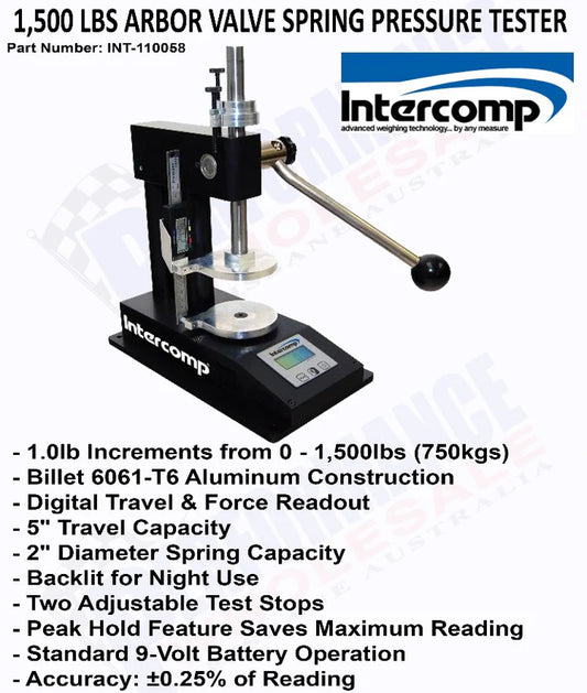 Intercomp Arbor Valve Spring Tester 0 - 1,500lbs (750kgs)