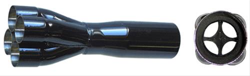 2-1/4" 2.25" In Turn Down Exhaust Pipe Stainless Steel 304 3" Outlet Curved - Foto 4