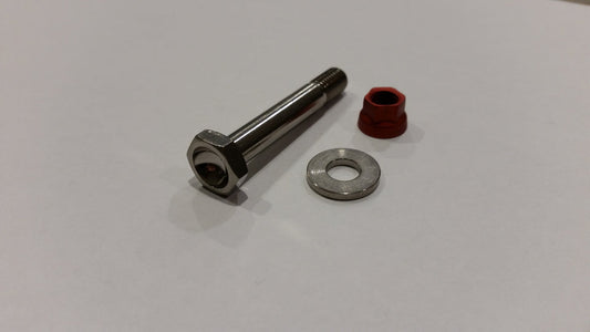 BK Ti Components Titanium Bell Crank To Chassis Bolt Kit 1 of 1/4 Unf x 1 5/8in 1 of Jet Nut 1 x Washer