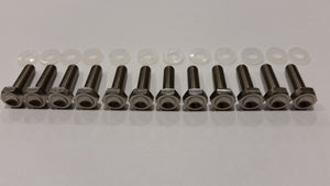 BK Ti Components Titanium Tail Tank Top Fuel Plate Bolt Kit 12 of 1/4 Unf x 7/8in 12 of Nylon Washers