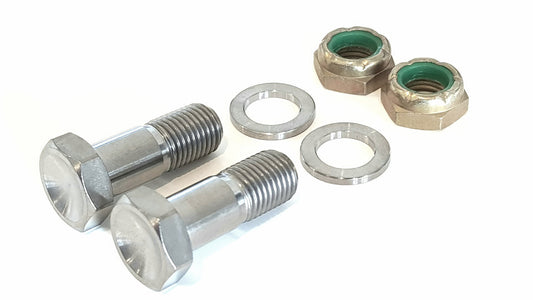 BK Ti Components Titanium Front Motor Plate Bolt Kit 2 of 3/8 Unf x 1in 2 of Titanium Nylocs 2 of Washers