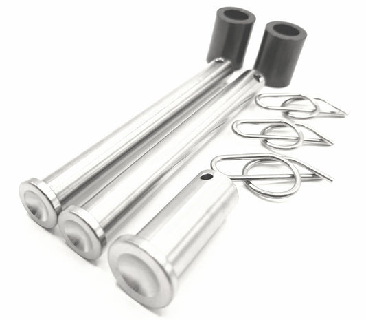 BK Ti Components Titanium Jacobs Ladder Pin Kit 2 of 3/8in Pins x 3 3/4in 1 of 1/2 Pin For B/Cage Heim 3 of Rue Clips 2 of 7/8in Ladder Spacers