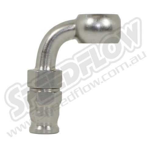 Speedflow 200 Series 3/8-M10 Banjo Hose End 90 Degree – Steel