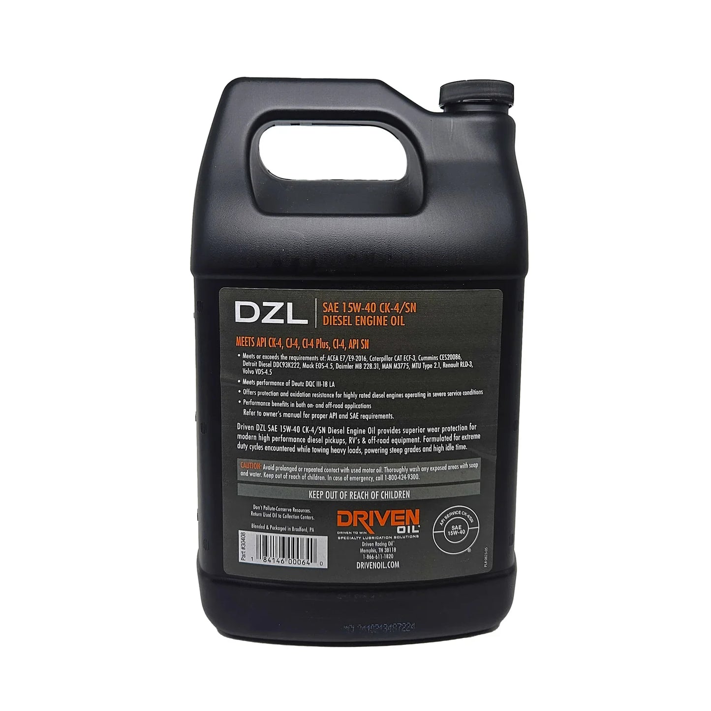 DZL 15W-40 CK-4 Synthetic Blend Diesel Engine Oil