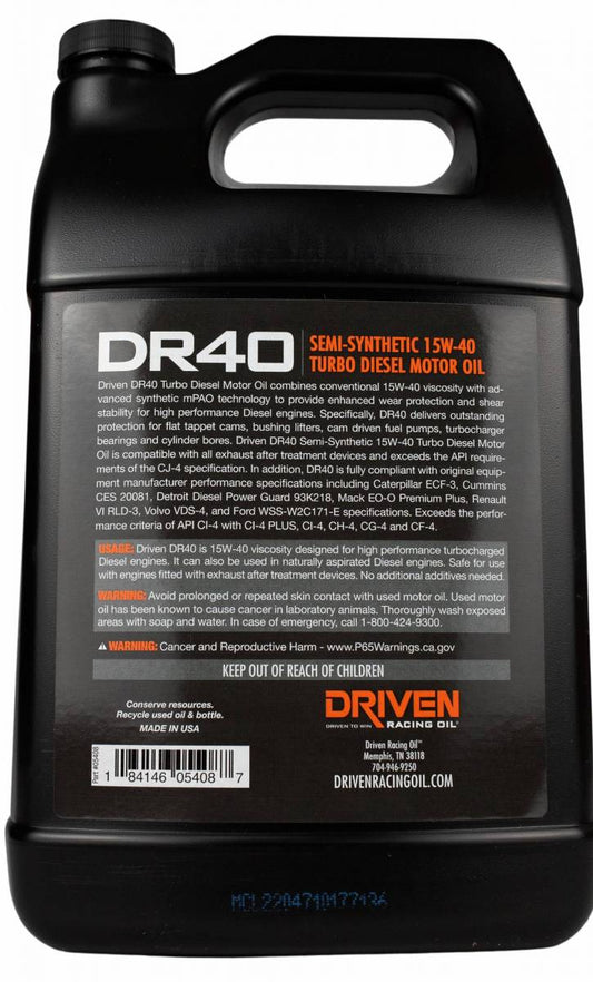 DR40 Turbo Diesel Oil 15W-40 - 1 Gallon