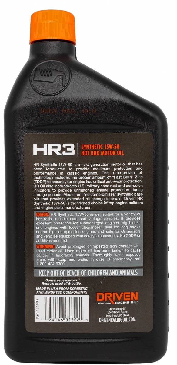 HR3 15W-50 Synthetic Hot Rod Oil