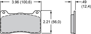 Wilwood Steel Inboard Midget Brake Pad