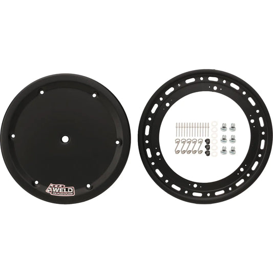 Weld BeadLock Ring with Cover - 6 Dzus - 15" - Black