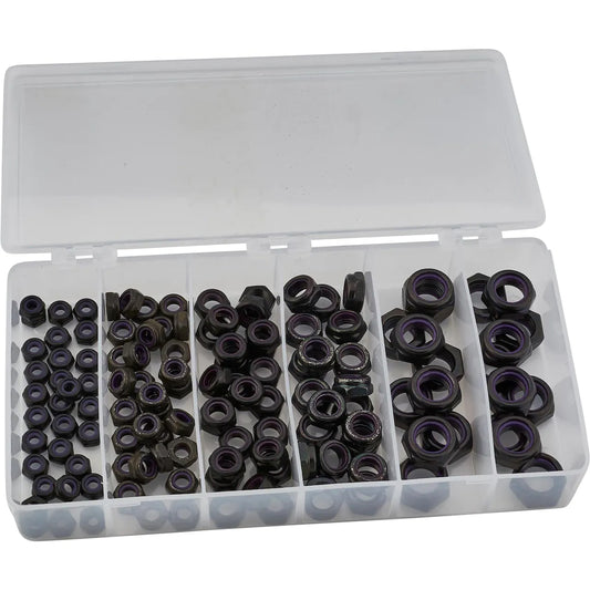 Speedway Motors Nylock Half Nut Kit - Black