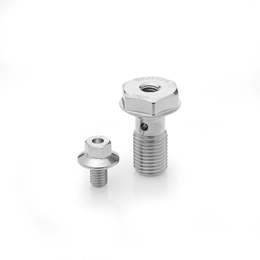 Smith Titanium 3/8-24 Titanium Banjo Bolt with Bleed Screw