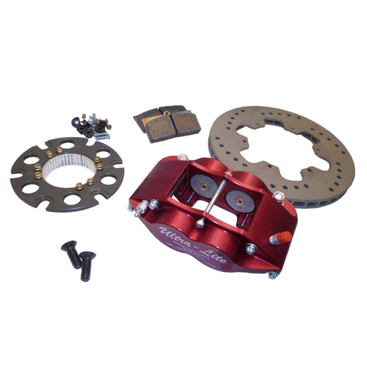 Red Devil Inboard Featherlight Titanium Brake Kit - Red