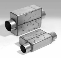 Spintech Race Muffler 2.5" Side in & 2.5" Center out